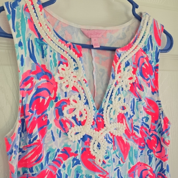Lilly Pulitzer Pink and Blue Sleeveless Dress - Picture 3 of 6